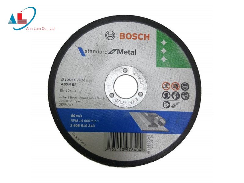 Đá cắt sắt Bosch 2608619343 (105x1.2x16mm)